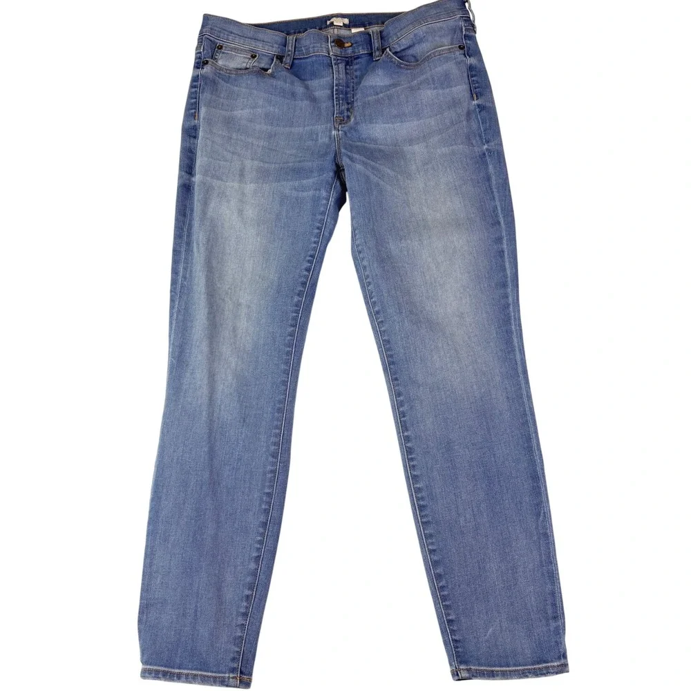 J.Crew 32/28 Blue Toothpick Skinny Jeans Denim Casual Everyday Classic C9202